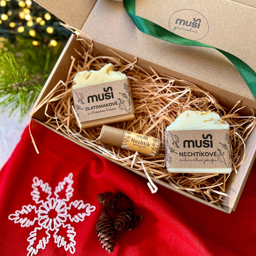 Nechtíkové a Zlatomakové mydlo & Nechtík balzam na pery