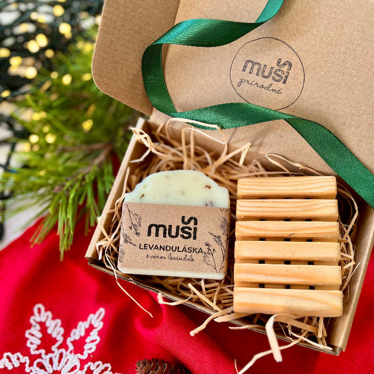 Levanduláska & drevená mydelnička