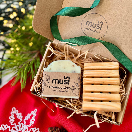 Levanduláska & drevená mydelnička