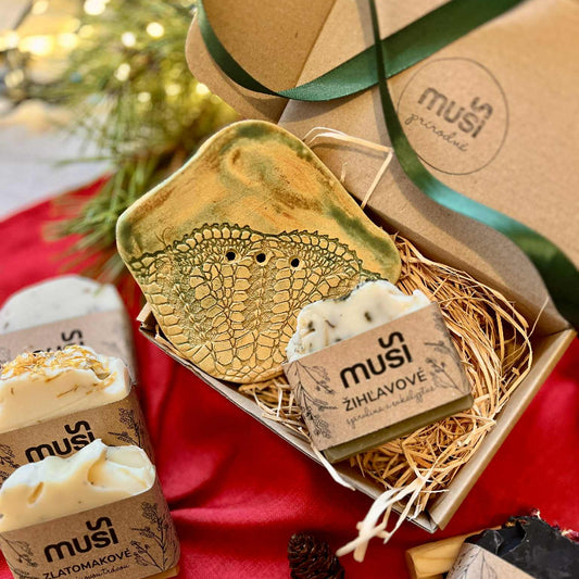 Mydelnička z dielne Keramika Svitek & Žihľavové mydlo