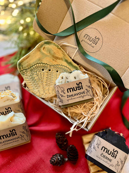 Mydelnička z dielne Keramika Svitek & Žihľavové mydlo