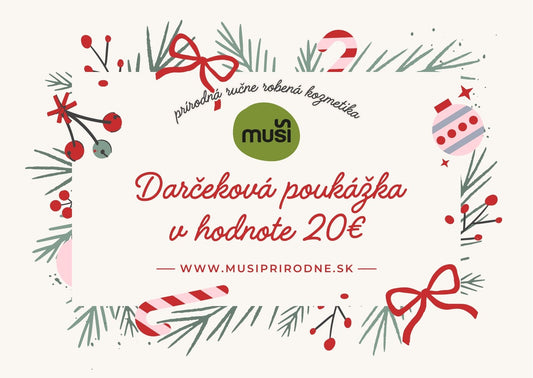 Darčeková poukážka Muši 20€