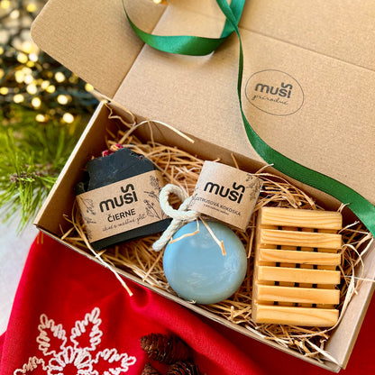 Čierne mydlo, Citrusová kokoska & drevená mydelnička