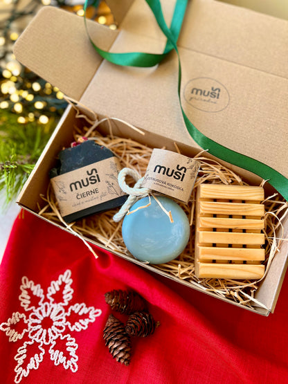 Čierne mydlo, Citrusová kokoska & drevená mydelnička